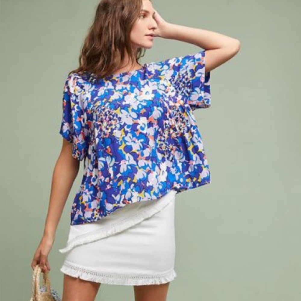 Anthropologie Maeve Milla Maeve floral blouse